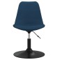 Esszimmerstühle 2 Stk. Drehbar Blau Samt Esszimmerstühle 2 Stk. Drehbar Blau Samt