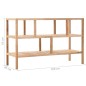 vidaXL Badezimmer-Regal Walnussholz massiv 100x40x65 cm vidaXL Badezimmer-Regal Walnussholz massiv 100x40x65 cm