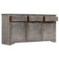 vidaXL Sideboard Grau 160 x 40 x 80 cm Massivholz Mango vidaXL Sideboard Grau 160 x 40 x 80 cm Massivholz Mango