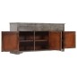 vidaXL Sideboard Grau 160 x 40 x 80 cm Massivholz Mango vidaXL Sideboard Grau 160 x 40 x 80 cm Massivholz Mango