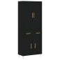 Highboard Schwarz 69,5x34x180 cm Holzwerkstoff Highboard Schwarz 69,5x34x180 cm Holzwerkstoff