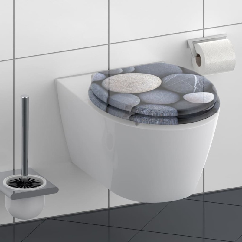 SCHÜTTE Toilettensitz mit Absenkautomatik GREY STONE SCHÜTTE Toilettensitz mit Absenkautomatik GREY STONE