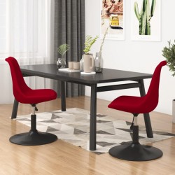 Esszimmerstühle 2 Stk. Drehbar Rot Samt