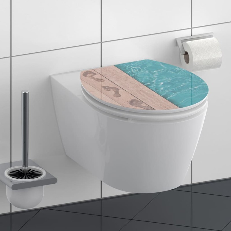 SCHÜTTE WC-Sitz mit Absenkautomatik POOLSIDE Hochglanz MDF SCHÜTTE WC-Sitz mit Absenkautomatik POOLSIDE Hochglanz MDF