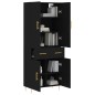 Highboard Schwarz 69,5x34x180 cm Holzwerkstoff Highboard Schwarz 69,5x34x180 cm Holzwerkstoff