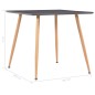 vidaXL Esstisch Grau und Eichefarben 80,5x80,5x73 cm MDF vidaXL Esstisch Grau und Eichefarben 80,5x80,5x73 cm MDF