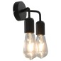 vidaXL Wandleuchte mit Glühlampen 2 W Schwarz E27 vidaXL Wandleuchte mit Glühlampen 2 W Schwarz E27