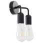 vidaXL Wandleuchte mit Glühlampen 2 W Schwarz E27 vidaXL Wandleuchte mit Glühlampen 2 W Schwarz E27