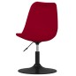 Esszimmerstühle 2 Stk. Drehbar Rot Samt Esszimmerstühle 2 Stk. Drehbar Rot Samt