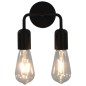 vidaXL Wandleuchte mit Glühlampen 2 W Schwarz E27 vidaXL Wandleuchte mit Glühlampen 2 W Schwarz E27