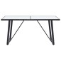 vidaXL Esstisch Weiß 160 x 80 x 75 cm Hartglas vidaXL Esstisch Weiß 160 x 80 x 75 cm Hartglas