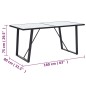 vidaXL Esstisch Weiß 160 x 80 x 75 cm Hartglas vidaXL Esstisch Weiß 160 x 80 x 75 cm Hartglas