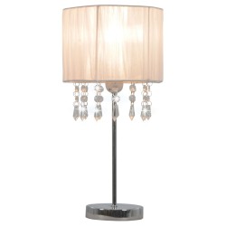 vidaXL Schreibtischlampe Weiß Rund E27