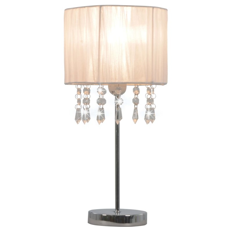 vidaXL Schreibtischlampe Weiß Rund E27 vidaXL Schreibtischlampe Weiß Rund E27