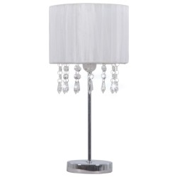 vidaXL Schreibtischlampe Weiß Rund E27