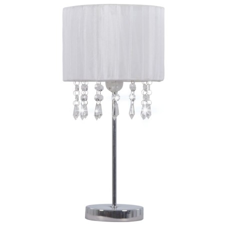 vidaXL Schreibtischlampe Weiß Rund E27