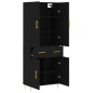 Highboard Schwarz 69,5x34x180 cm Holzwerkstoff Highboard Schwarz 69,5x34x180 cm Holzwerkstoff