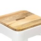 vidaXL Barhocker 2 Stk. Weiß Mango Massivholz vidaXL Barhocker 2 Stk. Weiß Mango Massivholz
