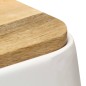 vidaXL Barhocker 2 Stk. Weiß Mango Massivholz vidaXL Barhocker 2 Stk. Weiß Mango Massivholz