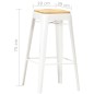 vidaXL Barhocker 2 Stk. Weiß Mango Massivholz vidaXL Barhocker 2 Stk. Weiß Mango Massivholz