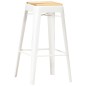 vidaXL Barhocker 2 Stk. Weiß Mango Massivholz vidaXL Barhocker 2 Stk. Weiß Mango Massivholz