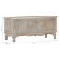 vidaXL Aufbewahrungstruhe Grau 100 x 38 x 45 cm Massivholz Mango vidaXL Aufbewahrungstruhe Grau 100 x 38 x 45 cm Massivholz Mango