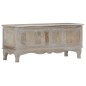 vidaXL Aufbewahrungstruhe Grau 100 x 38 x 45 cm Massivholz Mango vidaXL Aufbewahrungstruhe Grau 100 x 38 x 45 cm Massivholz Mango