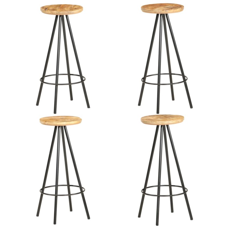 vidaXL Barhocker 4 Stk. Raues Mangoholz vidaXL Barhocker 4 Stk. Raues Mangoholz