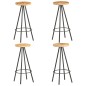 vidaXL Barhocker 4 Stk. Raues Mangoholz vidaXL Barhocker 4 Stk. Raues Mangoholz