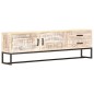 vidaXL TV-Schrank Weiß 140 × 30 × 45 cm Massivholz Akazie vidaXL TV-Schrank Weiß 140 × 30 × 45 cm Massivholz Akazie