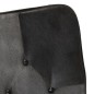 Schaukelstuhl Schwarz Echtleder und Canvas Schaukelstuhl Schwarz Echtleder und Canvas