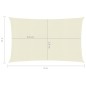 vidaXL Sonnensegel 160 g/m² Creme 2x5 m HDPE vidaXL Sonnensegel 160 g/m² Creme 2x5 m HDPE