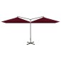 vidaXL Doppel-Sonnenschirm mit Stahlmast Bordeaux-Rot 600x300 cm vidaXL Doppel-Sonnenschirm mit Stahlmast Bordeaux-Rot 600x300 cm