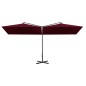 vidaXL Doppel-Sonnenschirm mit Stahlmast Bordeaux-Rot 600x300 cm vidaXL Doppel-Sonnenschirm mit Stahlmast Bordeaux-Rot 600x300 cm