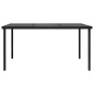 vidaXL Gartentisch mit Glasplatte Schwarz 150x90x74 cm Stahl vidaXL Gartentisch mit Glasplatte Schwarz 150x90x74 cm Stahl