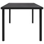 vidaXL Gartentisch mit Glasplatte Schwarz 150x90x74 cm Stahl vidaXL Gartentisch mit Glasplatte Schwarz 150x90x74 cm Stahl