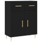 Highboard Schwarz 69,5x34x180 cm Holzwerkstoff Highboard Schwarz 69,5x34x180 cm Holzwerkstoff