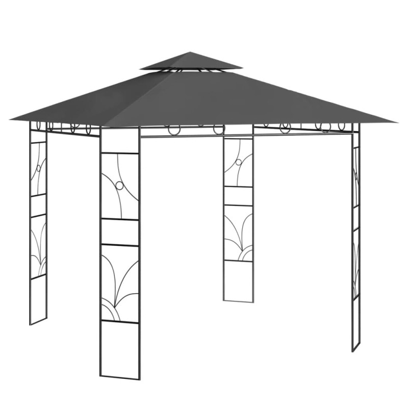 vidaXL Pavillon 3x3x2,7 m Anthrazit 160 g/m² vidaXL Pavillon 3x3x2,7 m Anthrazit 160 g/m²