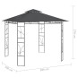vidaXL Pavillon 3x3x2,7 m Anthrazit 160 g/m² vidaXL Pavillon 3x3x2,7 m Anthrazit 160 g/m²