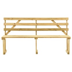 vidaXL Gartenbank 170 cm Imprägniertes Kiefernholz