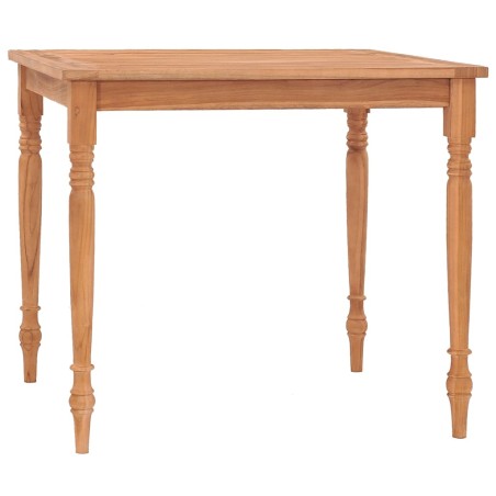 vidaXL Batavia-Tisch 85x85x75 cm Teak Massivholz
