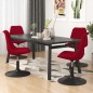 Esszimmerstühle 4 Stk. Drehbar Rot Samt Esszimmerstühle 4 Stk. Drehbar Rot Samt