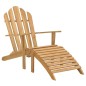 vidaXL Adirondack-Stuhl mit Fußstütze Massivholz Teak vidaXL Adirondack-Stuhl mit Fußstütze Massivholz Teak