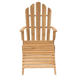 vidaXL Adirondack-Stuhl mit Fußstütze Massivholz Teak