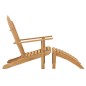 vidaXL Adirondack-Stuhl mit Fußstütze Massivholz Teak vidaXL Adirondack-Stuhl mit Fußstütze Massivholz Teak
