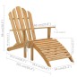 vidaXL Adirondack-Stuhl mit Fußstütze Massivholz Teak vidaXL Adirondack-Stuhl mit Fußstütze Massivholz Teak