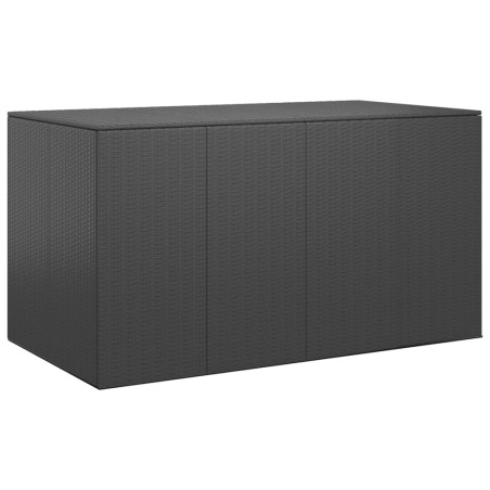 vidaXL Garten-Kissenbox PE Rattan 194x100x103 cm Schwarz
