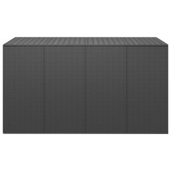 vidaXL Garten-Kissenbox PE Rattan 194x100x103 cm Schwarz