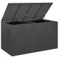vidaXL Garten-Kissenbox PE Rattan 194x100x103 cm Schwarz vidaXL Garten-Kissenbox PE Rattan 194x100x103 cm Schwarz