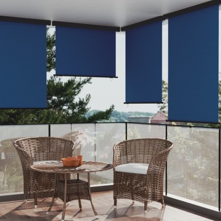 vidaXL Balkon-Seitenmarkise 122x250 cm Blau